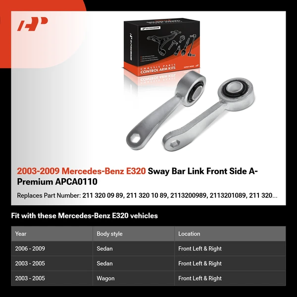 2003-2009 Mercedes-Benz E320 Sway Bar Link Front Side A-Premium APCA0110
