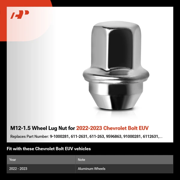 M12-1.5 Wheel Lug Nut for 2022-2023 Chevrolet Bolt EUV
