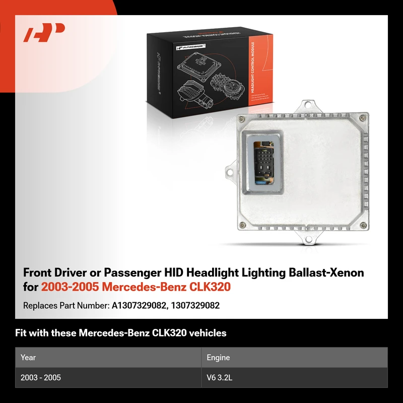 Front Driver or Passenger HID Headlight Lighting Ballast-Xenon for 2003-2005 Mercedes-Benz CLK320