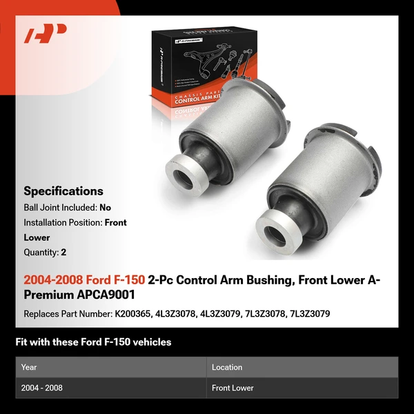 2004-2008 Ford F-150 2-Pc Control Arm Bushing, Front Lower A-Premium APCA9001