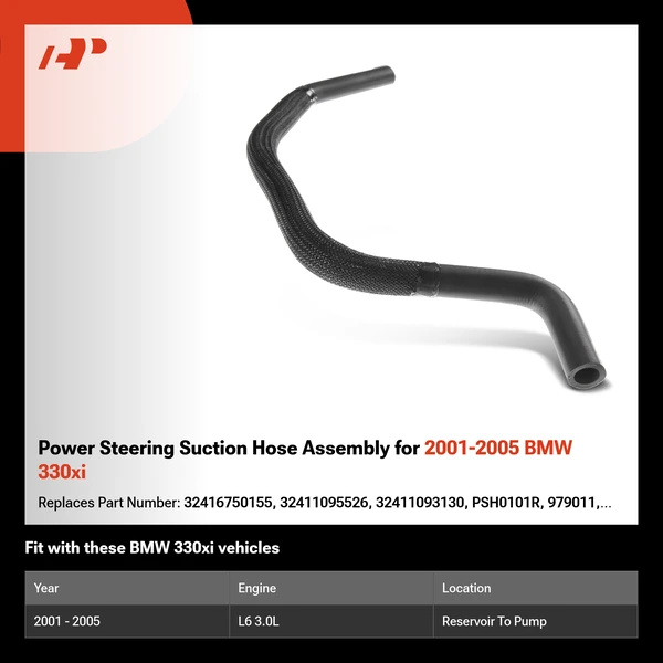 Power Steering Suction Hose Assembly for 2001-2005 BMW 330xi