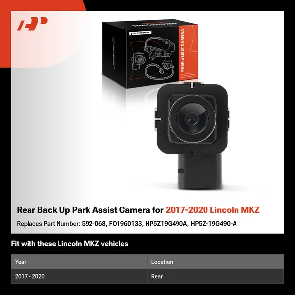 Rear Back Up Park Assist Camera for 2017-2020 Lincoln MKZ