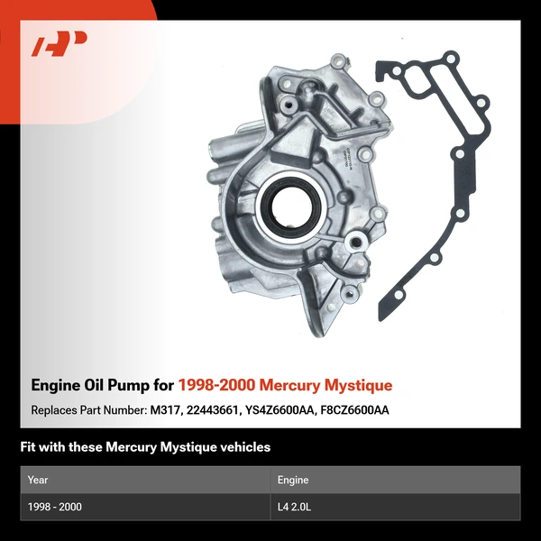 Engine Oil Pump for 1998-2000 Mercury Mystique