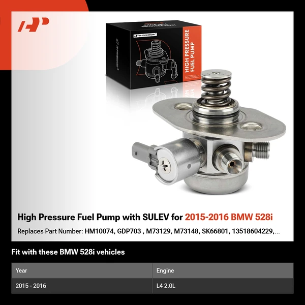 High Pressure Fuel Pump with SULEV for 2015-2016 BMW 528i