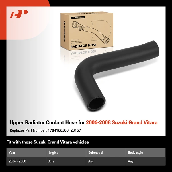 Upper Radiator Coolant Hose for 2006-2008 Suzuki Grand Vitara