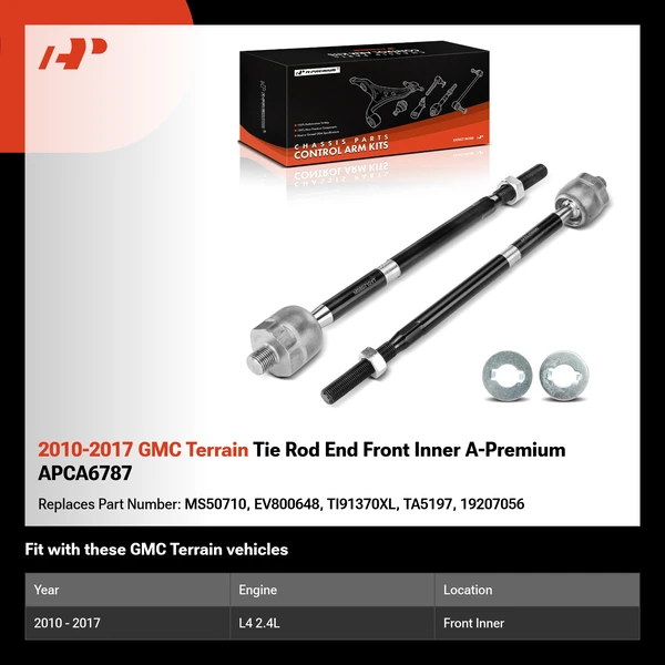 2010-2017 GMC Terrain Tie Rod End Front Inner A-Premium APCA6787