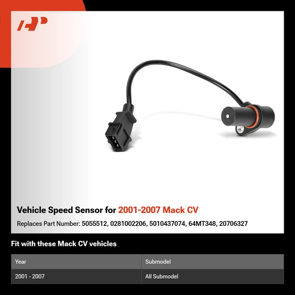 Vehicle Speed Sensor for 2001-2007 Mack CV