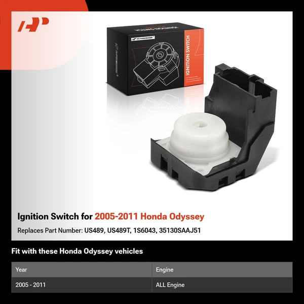 Ignition Switch for 2005-2011 Honda Odyssey