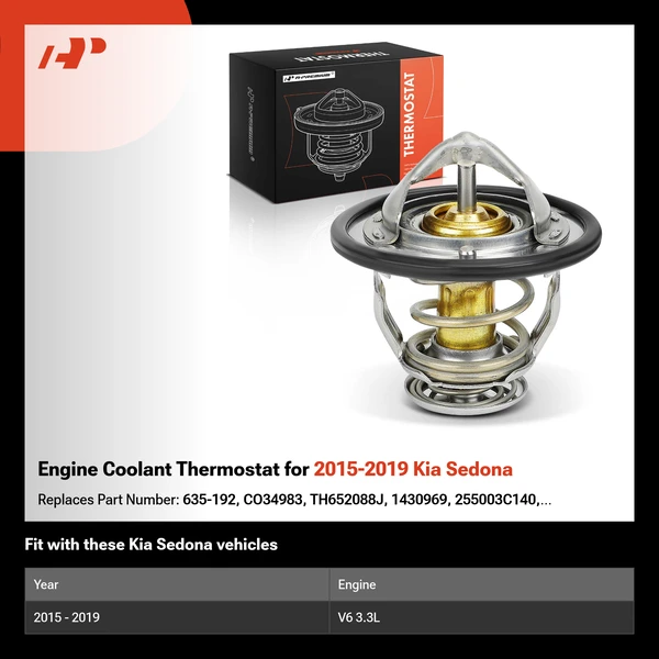 Engine Coolant Thermostat for 2015-2019 Kia Sedona