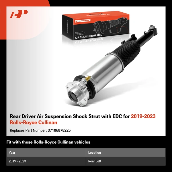 Rear Driver Air Suspension Shock Strut with EDC for 2019-2023 Rolls-Royce Cullinan