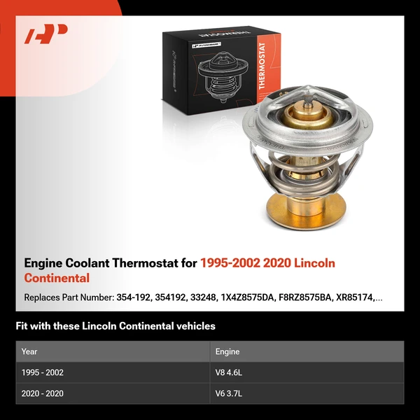 Engine Coolant Thermostat for 1995-2002 2020 Lincoln Continental