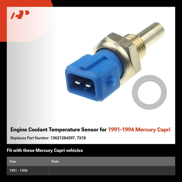 Engine Coolant Temperature Sensor for 1991-1994 Mercury Capri