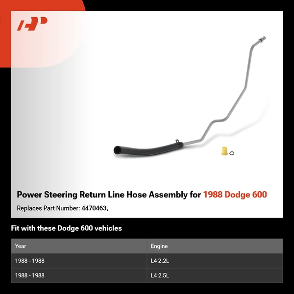 Power Steering Return Line Hose Assembly for 1988 Dodge 600