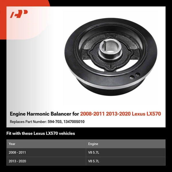 Engine Harmonic Balancer for 2008-2011 2013-2020 Lexus LX570