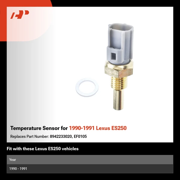 Temperature Sensor for 1990-1991 Lexus ES250