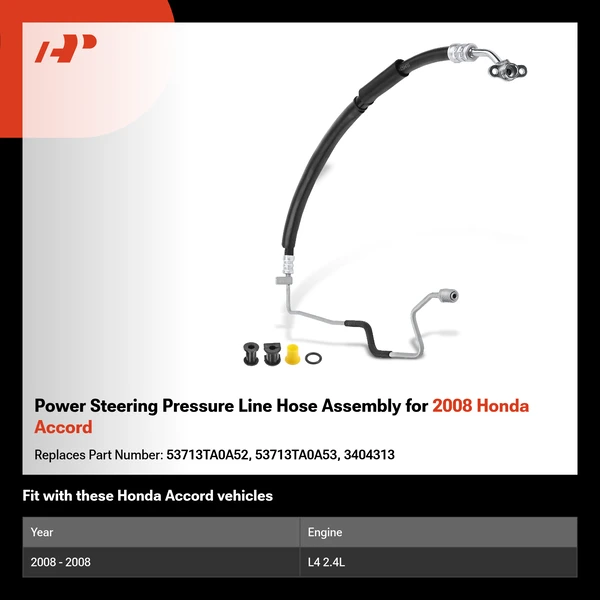 Power Steering Pressure Line Hose Assembly for 2008 Honda Accord