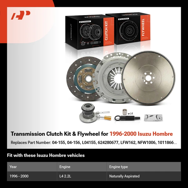 Transmission Clutch Kit & Flywheel for 1996-2000 Isuzu Hombre