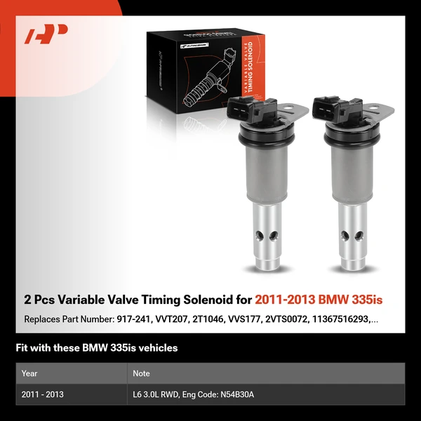 2 Pcs Variable Valve Timing Solenoid for 2011-2013 BMW 335is