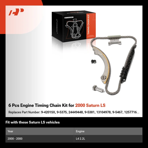 6 Pcs Engine Timing Chain Kit for 2000 Saturn LS