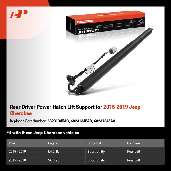 Rear Driver Power Hatch Lift Support for 2015-2019 Jeep Cherokee