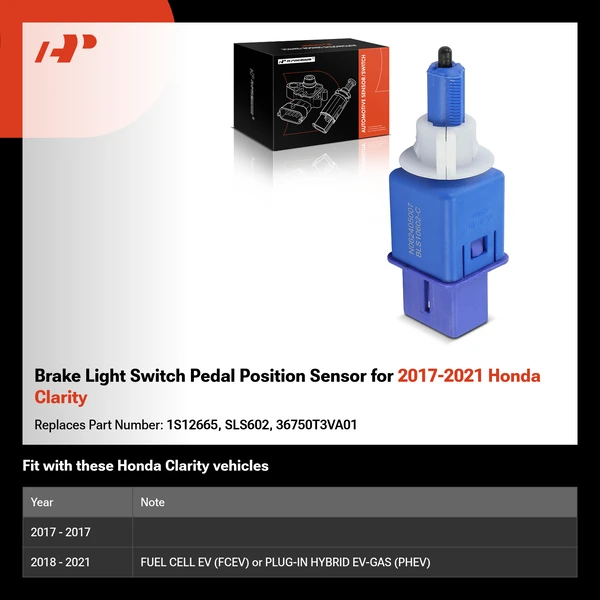 Brake Light Switch Pedal Position Sensor for 2017-2021 Honda Clarity