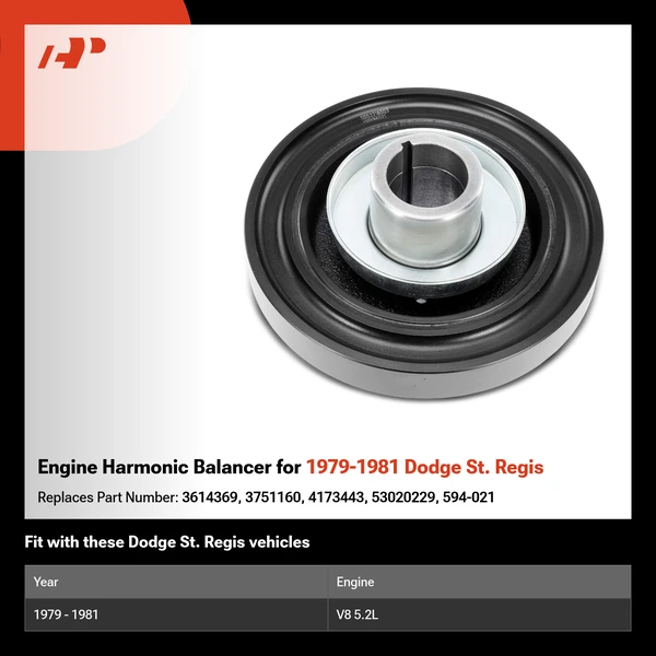Engine Harmonic Balancer for 1979-1981 Dodge St. Regis