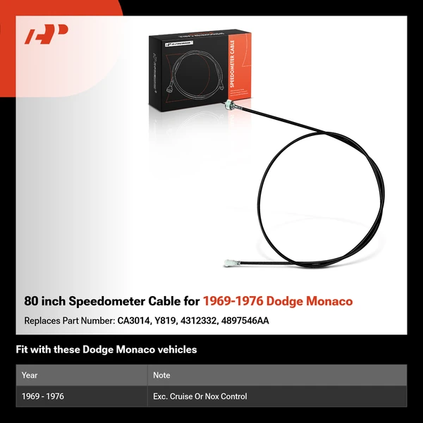 80 inch Speedometer Cable for 1969-1976 Dodge Monaco
