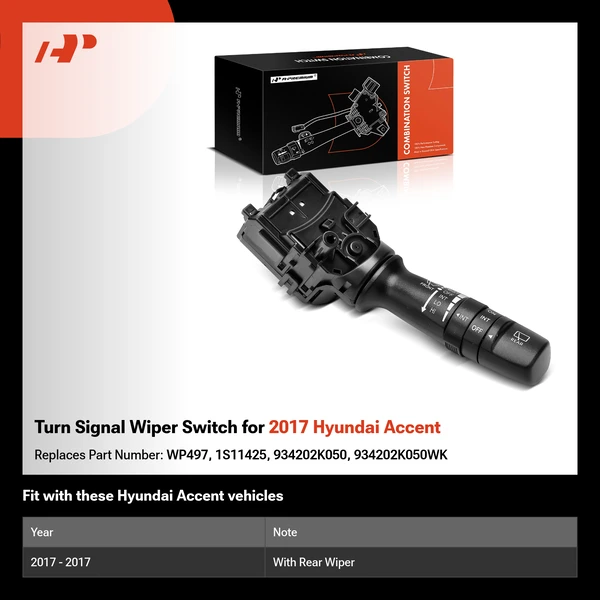 Turn Signal Wiper Switch for 2017 Hyundai Accent