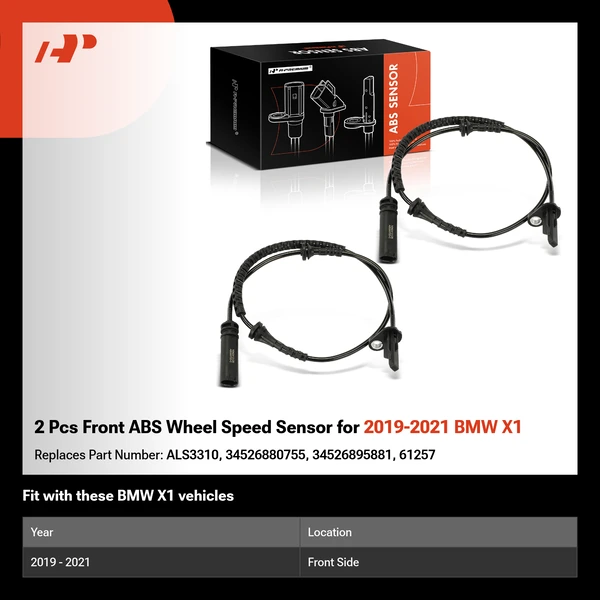 2 Pcs Front ABS Wheel Speed Sensor for 2019-2021 BMW X1