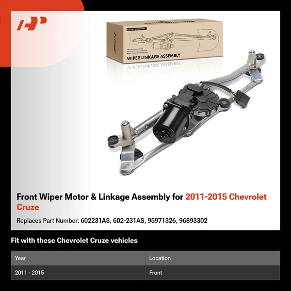 Front Wiper Motor & Linkage Assembly for 2011-2015 Chevrolet Cruze