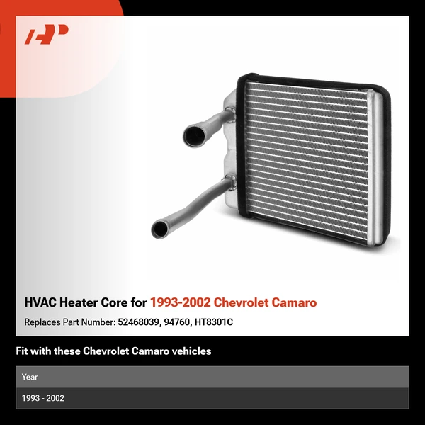 HVAC Heater Core for 1993-2002 Chevrolet Camaro