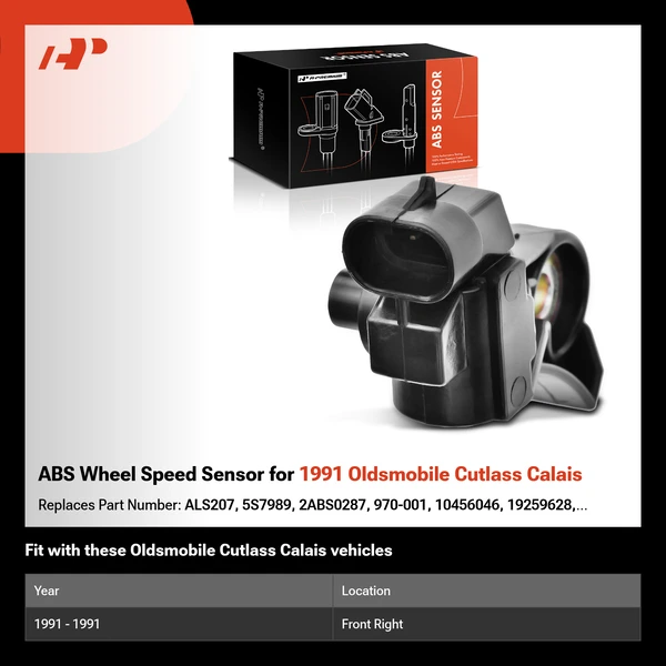 ABS Wheel Speed Sensor for 1991 Oldsmobile Cutlass Calais