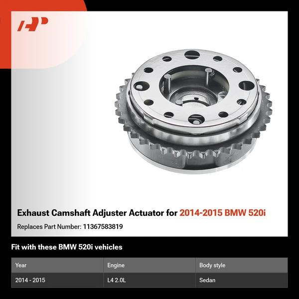 Exhaust Camshaft Adjuster Actuator for 2014-2015 BMW 520i