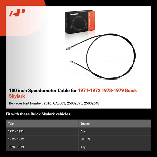 100 inch Speedometer Cable for 1971-1972 1978-1979 Buick Skylark