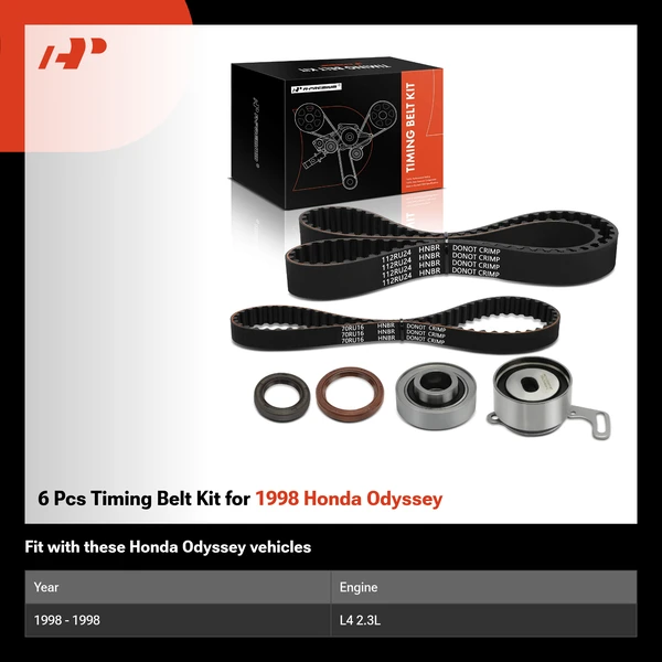 6 Pcs Timing Belt Kit for 1998 Honda Odyssey