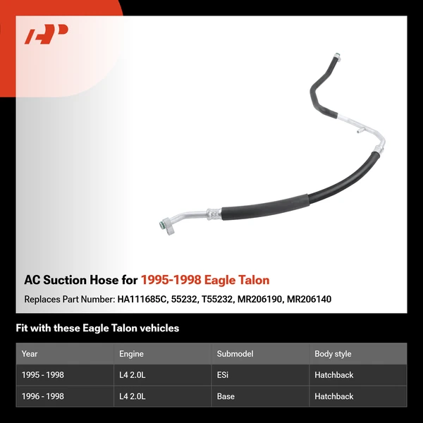AC Suction Hose for 1995-1998 Eagle Talon