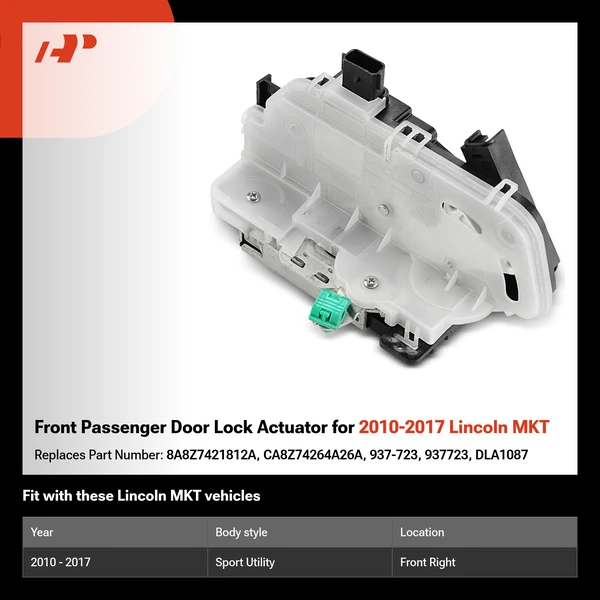 Front Passenger Door Lock Actuator for 2010-2017 Lincoln MKT