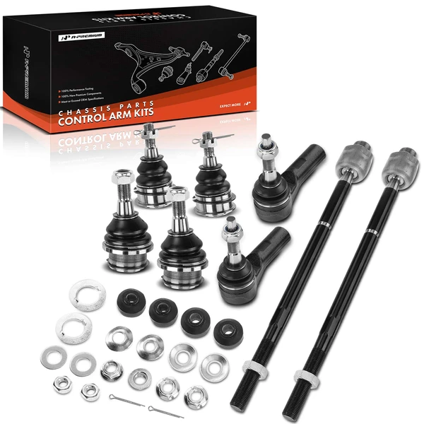A Set of 10 Ball Joint Sway Bar Link and Tie Rod End Kit Front Side A-Premium APCA1935