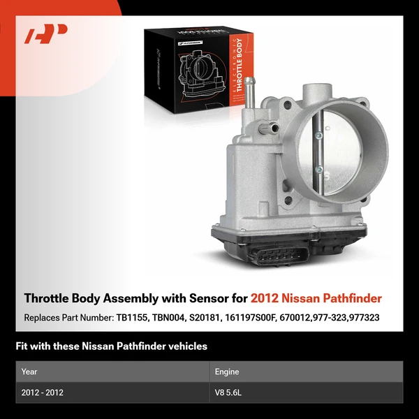Throttle Body Assembly with Sensor for 2012 Nissan Pathfinder