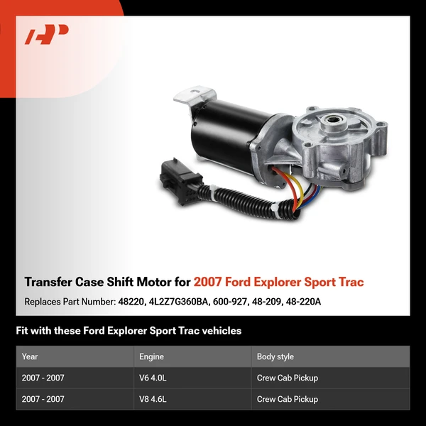 Transfer Case Shift Motor for 2007 Ford Explorer Sport Trac