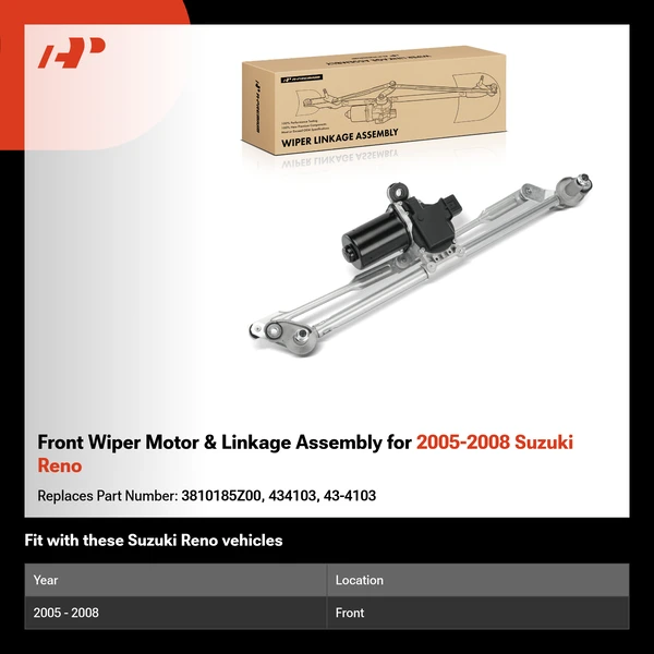 Front Wiper Motor & Linkage Assembly for 2005-2008 Suzuki Reno
