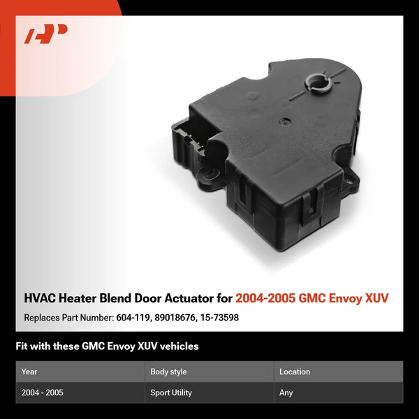HVAC Heater Blend Door Actuator for 2004-2005 GMC Envoy XUV