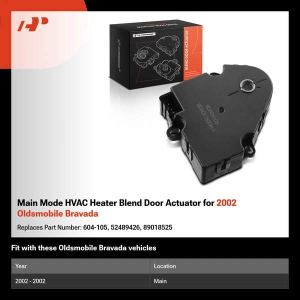 Main Mode HVAC Heater Blend Door Actuator for 2002 Oldsmobile Bravada