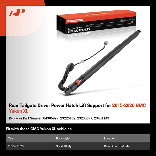 Rear Tailgate Driver Power Hatch Lift Support for 2015-2020 GMC Yukon XL