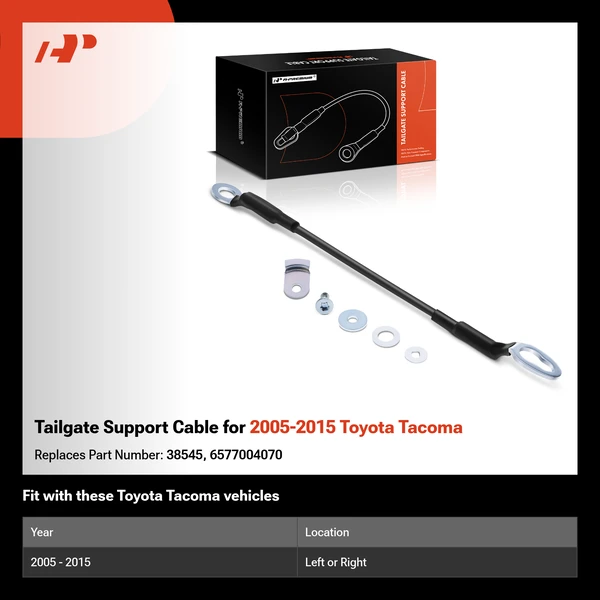 Tailgate Support Cable for 2005-2015 Toyota Tacoma