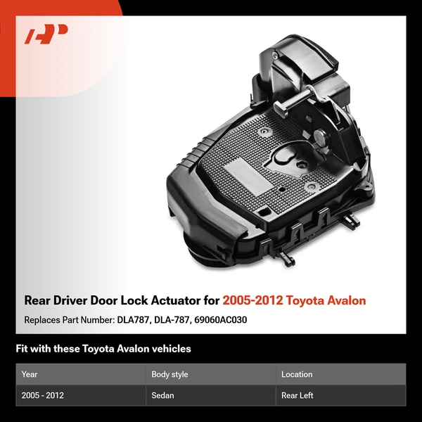Rear Driver Door Lock Actuator for 2005-2012 Toyota Avalon