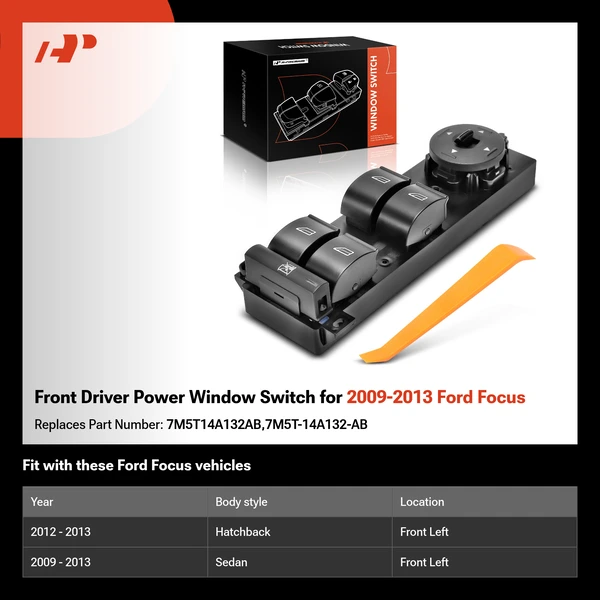Front Driver Power Window Switch for 2009-2013 Ford Focus