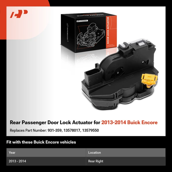 Rear Passenger Door Lock Actuator for 2013-2014 Buick Encore