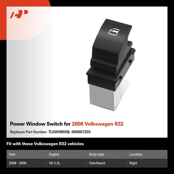 Power Window Switch for 2008 Volkswagen R32