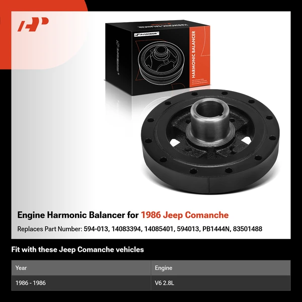 Engine Harmonic Balancer for 1986 Jeep Comanche